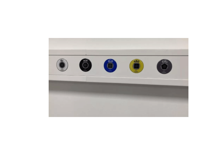 Aufkleberset "Anschlüsse medizinische Gase" – 5 - teiliges 3D - Aufkleber - Set - Erler - Zimmer